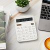 Desk Calculator, Cute Calculator For Kids, 12 Digits Battery Dual Power Financial Calculator With Big Buttons And Large Display For Office Home And Sc