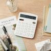 Desk Calculator, Cute Calculator For Kids, 12 Digits Battery Dual Power Financial Calculator With Big Buttons And Large Display For Office Home And Sc