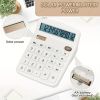 Desk Calculator, Cute Calculator For Kids, 12 Digits Battery Dual Power Financial Calculator With Big Buttons And Large Display For Office Home And Sc