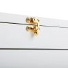 Modern Compact Wood Wall Mounted Folding Desk Cabinet Convertible Writing Desk for Home Office with Storage;  White