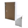Modern Compact Wood Wall Mounted Folding Desk Cabinet Convertible Writing Desk for Home Office with Storage;  White