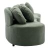 103.9" Modern Living Room Sofa Lamb Velvet Upholstered Couch Furniture for Home or Office, Green