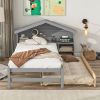 Most Popular In 2023 Bedroom Furniture Set Wooden Beds Twin Storage House Bed for kids with Bedside Table