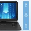 17.9" Portable DVD Player with 15.6" HD Swivel Screen, Support Multiple DVD CD Formats/USB/SD Card/Sync TV, 6 Hours Rechargeable Battery, Car Charger,