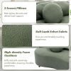 103.9" Modern Living Room Sofa Lamb Velvet Upholstered Couch Furniture for Home or Office, Green