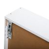 Modern Compact Wood Wall Mounted Folding Desk Cabinet Convertible Writing Desk for Home Office with Storage;  White
