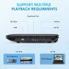 17.9" Portable DVD Player with 15.6" HD Swivel Screen, Support Multiple DVD CD Formats/USB/SD Card/Sync TV, 6 Hours Rechargeable Battery, Car Charger,