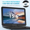 17.9" Portable DVD Player with 15.6" HD Swivel Screen, Support Multiple DVD CD Formats/USB/SD Card/Sync TV, 6 Hours Rechargeable Battery, Car Charger,