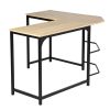 L Shaped Computer Desk PC Laptop Table Wood Workstation Home Office Furniture