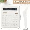 Desk Calculator, Cute Calculator For Kids, 12 Digits Battery Dual Power Financial Calculator With Big Buttons And Large Display For Office Home And Sc