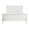 Classic Louis Philipe Style White Full Size Bed 1pc Traditional Design Bedroom Furniture Sleigh Bed