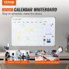 VEVOR Calendar Whiteboard, 36 x 24 Inches Magnetic Dry Erase Calendar Board, Monthly Planner Whiteboard for Wall, 1 Magnetic Erase & 2 Dry Erase Marke
