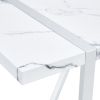 Modern Dining Table, 55 inch Faux Marble Kitchen Table for 4 People, Rectangular Dinner Table for Dining Room, Home Office, Living Room Furniture, Eas