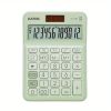 Cute Fructose Color Desk Calculator For Kids - 12 Digits Battery Dual Power Financial Calculator With Big Buttons & Large Display For Office, Home & S
