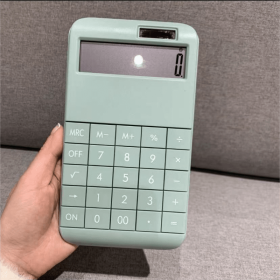 Solar-Powered Dual-Function Office Calculator: Perfect for Home, School, and Work! (Color: Green)