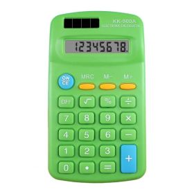 Desktop Calculator 8-Digit With LCD Display And Sensitive Button,Creative Ultra-thin Portable Standard Function For Office, Home, School,Not Included (Color: Green)