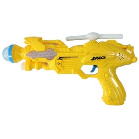 Hand-Gun Toy Set With Flashing Lights & Sounds; 2 Cool Futuristic Handguns; Pretend Play Toy Gun; Great Party Favor; Gift For Boys And Girls; Batterie (Color: Yellow)