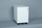 2 Drawer Mobile File Cabinet with Lock Metal Filing Cabinet for Legal/Letter/A4/F4 Size, Fully Assembled Include Wheels, Home/Office Design
