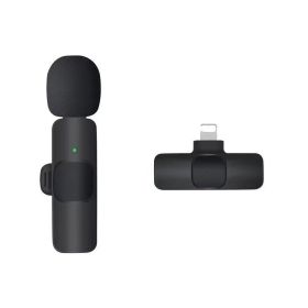 Wireless Lavalier Lapel Microphone for Phone,Pad - Cordless Omnidirectional Condenser Recording Mic for Interview Video Podcast Vlog YouTube (Specifications: Apple port)