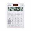 Cute Fructose Color Desk Calculator For Kids - 12 Digits Battery Dual Power Financial Calculator With Big Buttons & Large Display For Office, Home & S