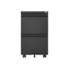 2 Drawer File Cabinet with Lock, Metal Under Desk Rolling Filing Cabinet fits Letter/Legal/A4 Size for Home Office, Mobile Filing Cabinet, Assemble Re