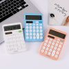 Fructose Color Desk Calculator, Cute Calculator For Kids, 12 Digits Battery Dual Power Financial Calculator With Big Buttons And Large Display For Off