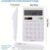 Fructose Color Desk Calculator, Cute Calculator For Kids, 12 Digits Battery Dual Power Financial Calculator With Big Buttons And Large Display For Off