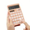 Fructose Color Desk Calculator, Cute Calculator For Kids, 12 Digits Battery Dual Power Financial Calculator With Big Buttons And Large Display For Off