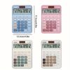 12-Digit Vintage Color Desk Calculator - Cute & Functional Financial Calculator for Home, Office & School!