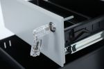2 Drawer Mobile File Cabinet with Lock Metal Filing Cabinet for Legal/Letter/A4/F4 Size, Fully Assembled Include Wheels, Home/Office Design