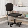 Mesh Task Chair Plush Cushion, Armless Desk Chair Home Office Chair, Adjustable Swivel Rolling Task Chair, Comfortable Mesh Back Computer Work Dressin