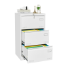 Filing Cabinet Lateral File Cabinet 3 Drawer, Blcak Locking Metal File Cabinets Three Drawer, Office Filing Cabinet with Lock Drawers for Home Office/