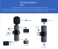 Wireless Lavalier Lapel Microphone for Phone,Pad - Cordless Omnidirectional Condenser Recording Mic for Interview Video Podcast Vlog YouTube