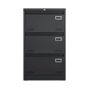 Filing Cabinet Lateral File Cabinet 3 Drawer, Blcak Locking Metal File Cabinets Three Drawer, Office Filing Cabinet with Lock Drawers for Home Office/