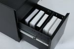 2 Drawer Mobile File Cabinet with Lock Metal Filing Cabinet for Legal/Letter/A4/F4 Size, Fully Assembled Include Wheels, Home/Office Design