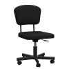 Mesh Task Chair Plush Cushion, Armless Desk Chair Home Office Chair, Adjustable Swivel Rolling Task Chair, Comfortable Mesh Back Computer Work Dressin