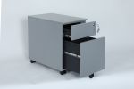 2 Drawer Mobile File Cabinet with Lock Metal Filing Cabinet for Legal/Letter/A4/F4 Size, Fully Assembled Include Wheels, Home/Office Design