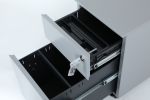2 Drawer Mobile File Cabinet with Lock Metal Filing Cabinet for Legal/Letter/A4/F4 Size, Fully Assembled Include Wheels, Home/Office Design