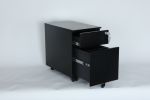2 Drawer Mobile File Cabinet with Lock Metal Filing Cabinet for Legal/Letter/A4/F4 Size, Fully Assembled Include Wheels, Home/Office Design