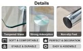 Modern minimalist glass dining table. A transparent tempered glass desktop with a thickness of 0.3 feet and metal legs. Suitable for restaurants and l