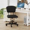 Mesh Task Chair Plush Cushion, Armless Desk Chair Home Office Chair, Adjustable Swivel Rolling Task Chair, Comfortable Mesh Back Computer Work Dressin