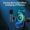 Wireless Lavalier Lapel Microphone for Phone,Pad - Cordless Omnidirectional Condenser Recording Mic for Interview Video Podcast Vlog YouTube