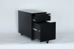 2 Drawer Mobile File Cabinet with Lock Metal Filing Cabinet for Legal/Letter/A4/F4 Size, Fully Assembled Include Wheels, Home/Office Design