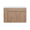 30 Inch Bathroom Vanity With Ceramic Basin and Adjust Open Shelf