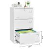 Filing Cabinet Lateral File Cabinet 3 Drawer, Blcak Locking Metal File Cabinets Three Drawer, Office Filing Cabinet with Lock Drawers for Home Office/
