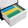 Filing Cabinet Lateral File Cabinet 3 Drawer, Blcak Locking Metal File Cabinets Three Drawer, Office Filing Cabinet with Lock Drawers for Home Office/